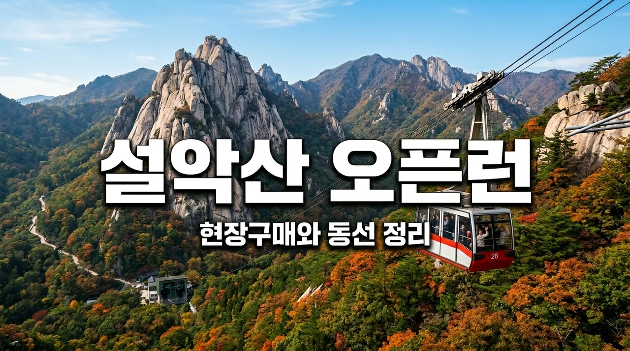설악산 케이블카 오픈런! 예약 없이 현장구매 및 대기시간 꿀팁