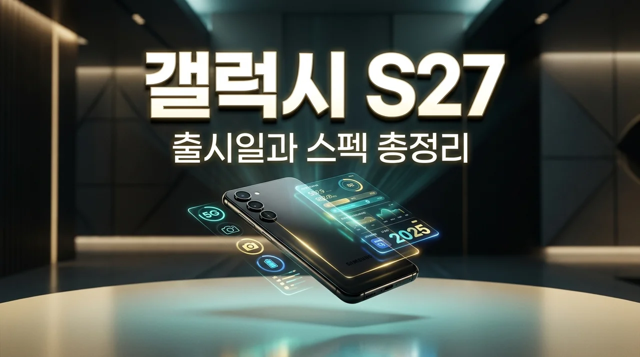 갤럭시 S27 출시일 스펙 가격 유출 정보 총정리: 역대급 변화 3가지