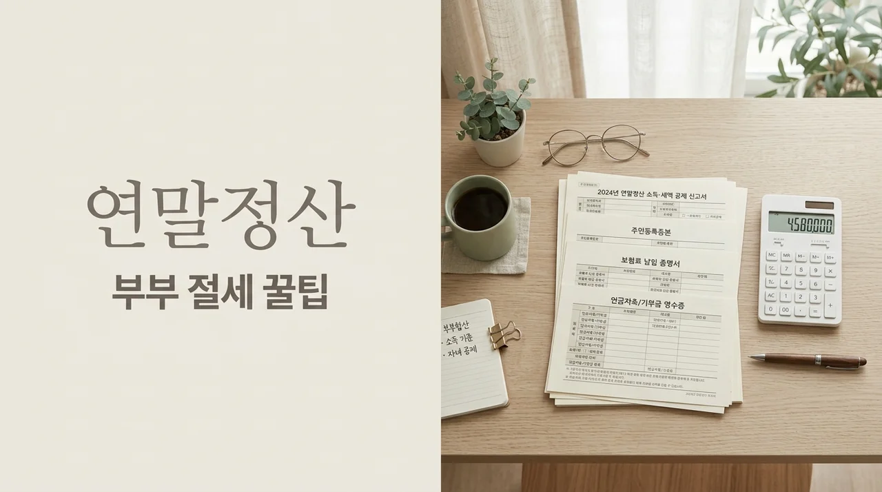 연말정산 부부 절세 전략, 인적공제와 세금 환급 꿀팁 정리